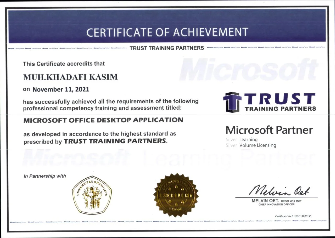 Microsoft Office Desktop Application Certification (90,75)