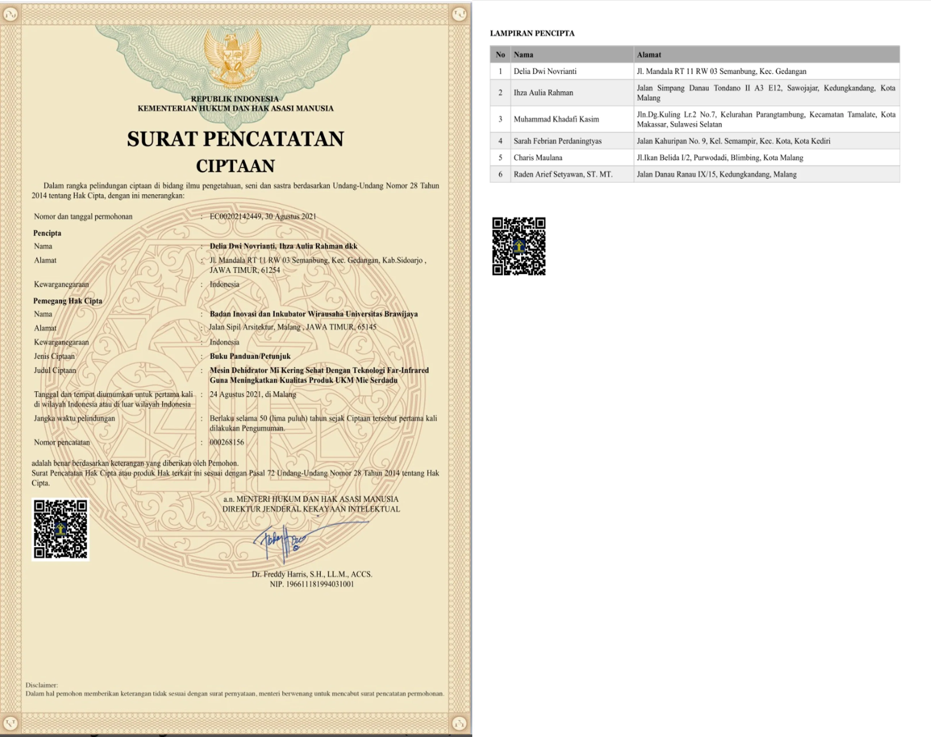 Registered Patent
