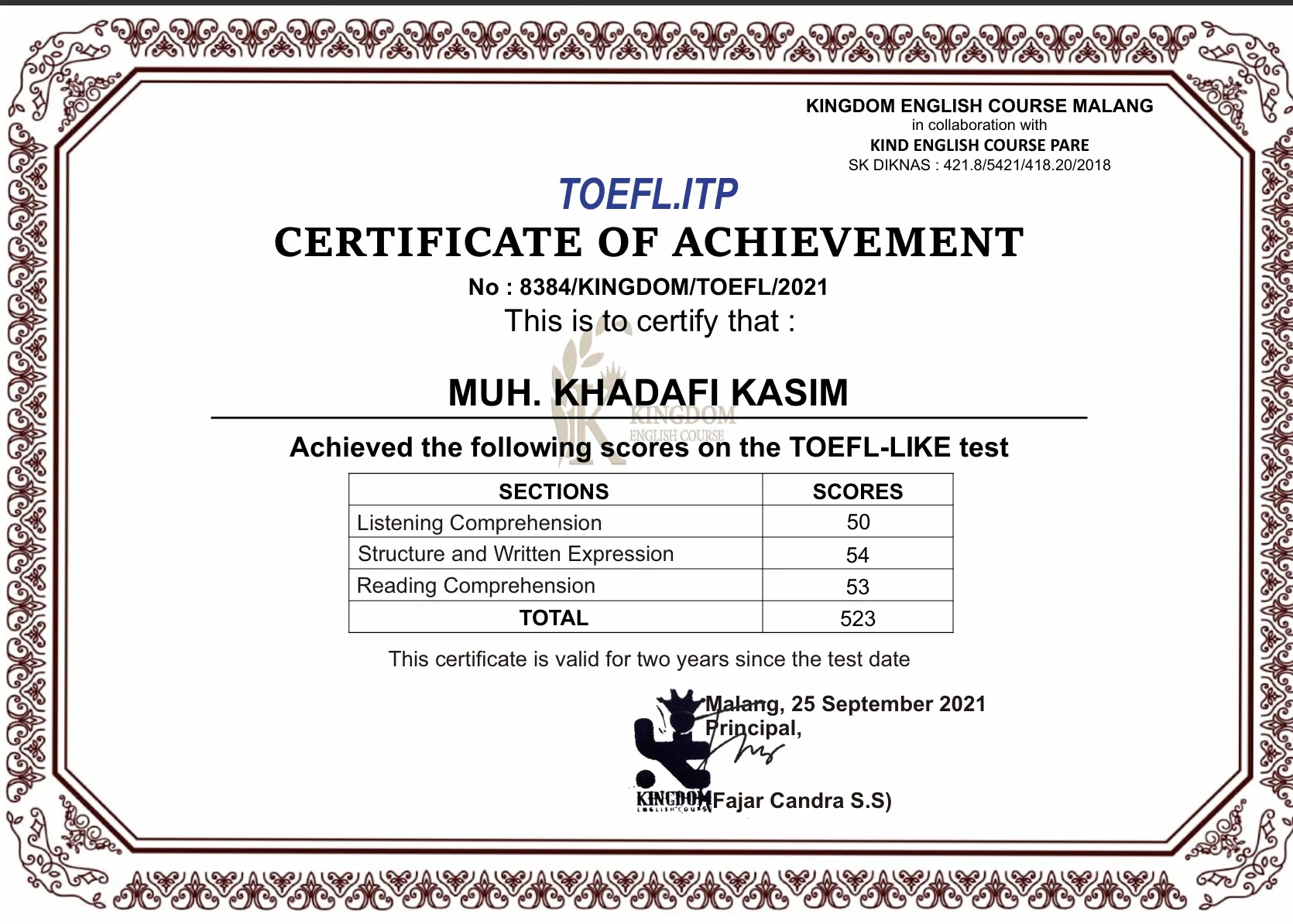 TOEFL (523)